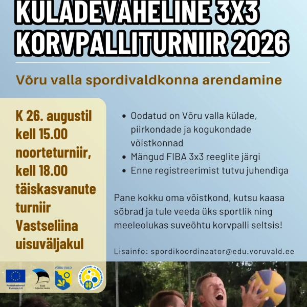 Võru valla küladevaheline 3x3 korvpalliturniir tuleb taas