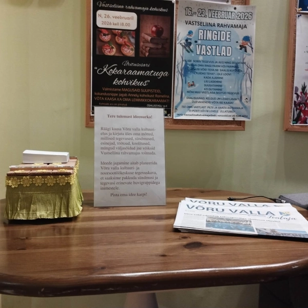 Võru valla kultuuri- ja rahvamajades on avatud ideenurgad