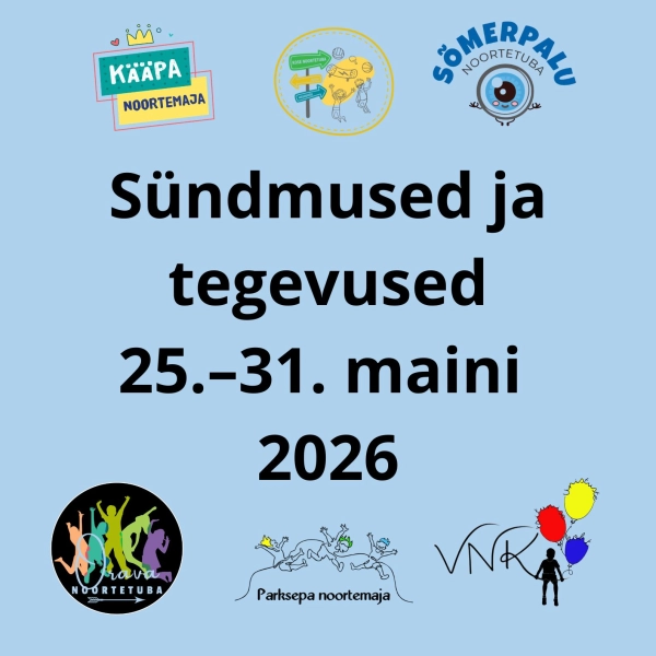 25.–31. mai tegevused ja sündmused