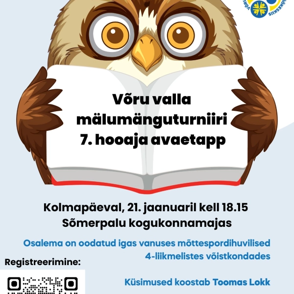 Võru valla mälumänguturniir kutsub teadmisi proovile panema